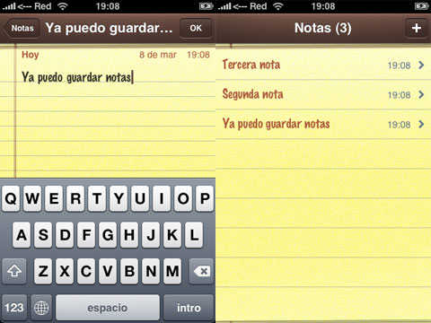 capturas de apps de notas