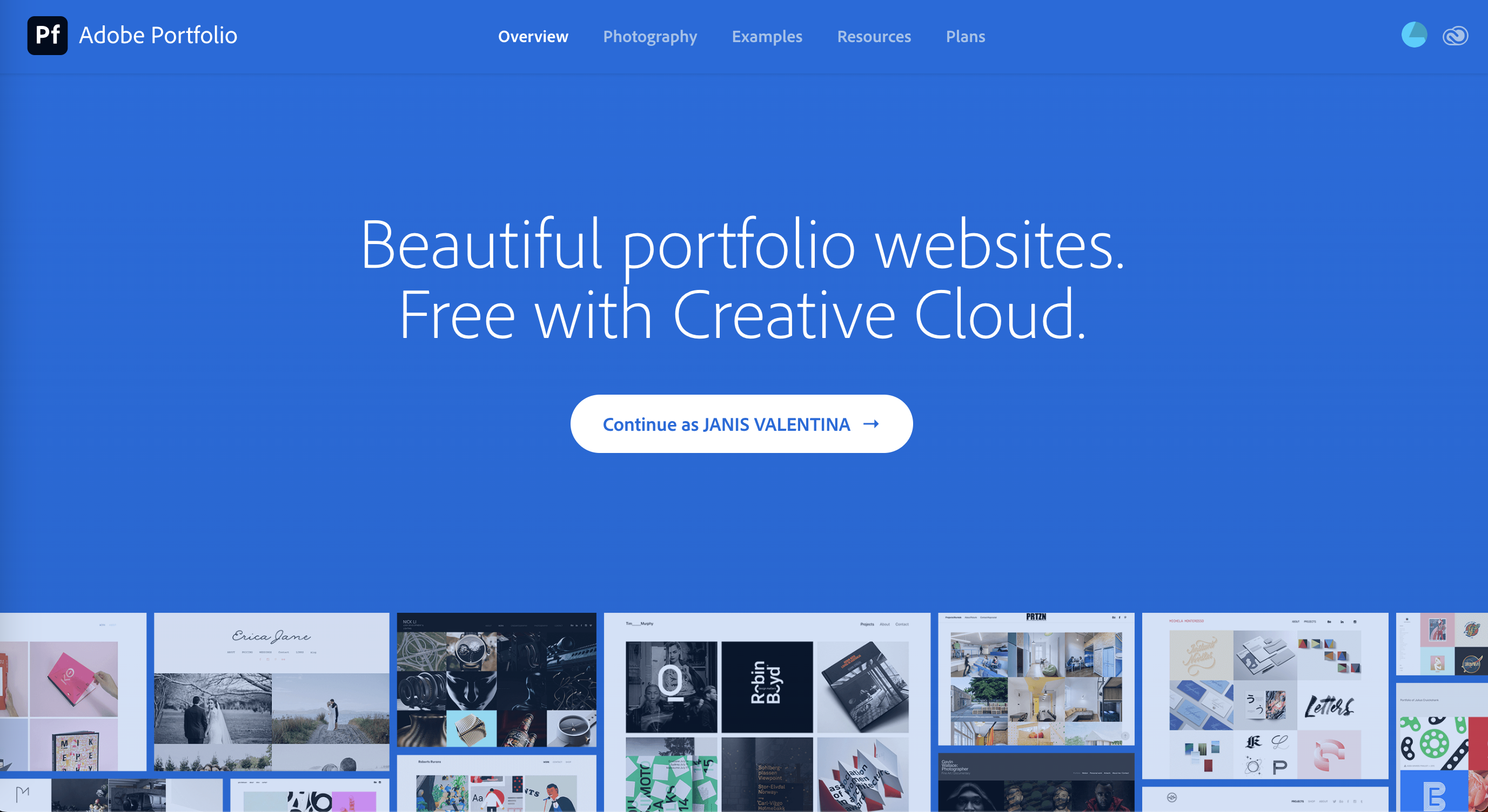 adobe portfolio